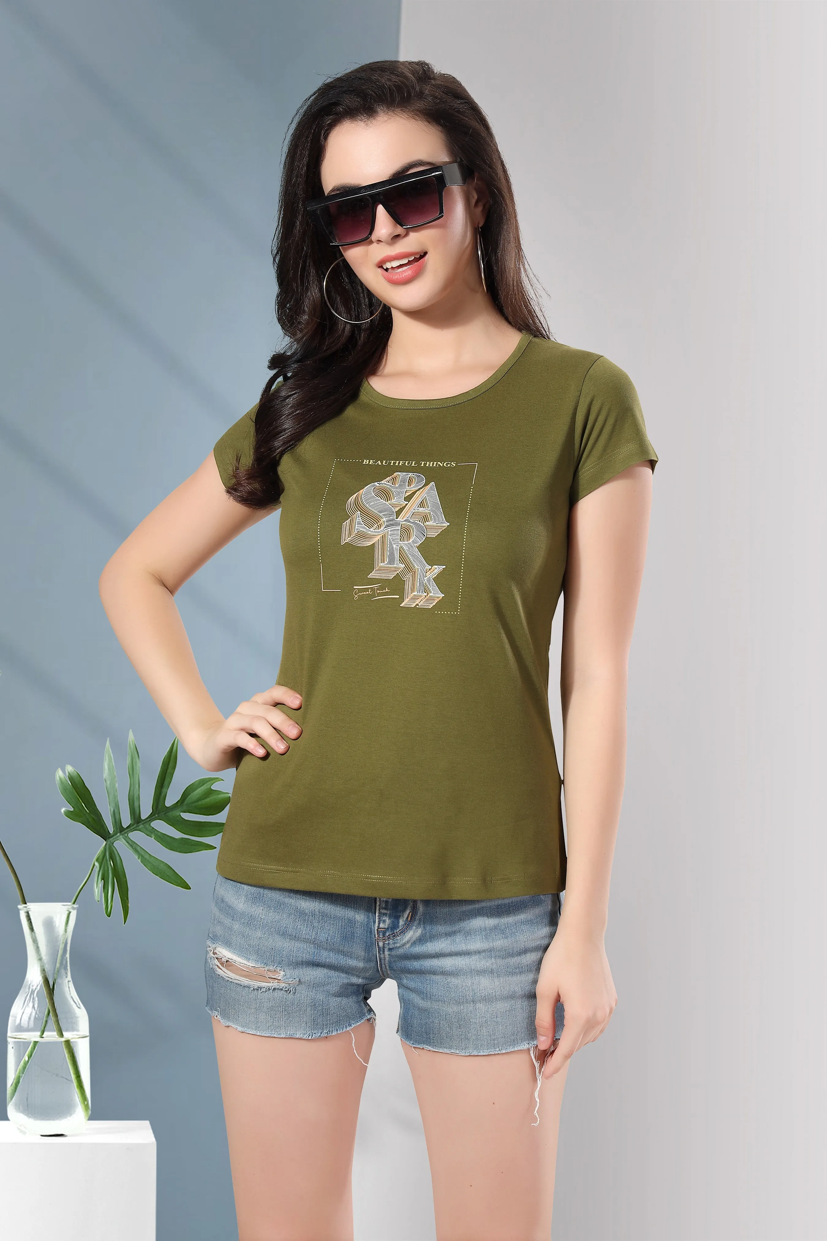 Aela Top: Round Neck Printed Stylish Tops