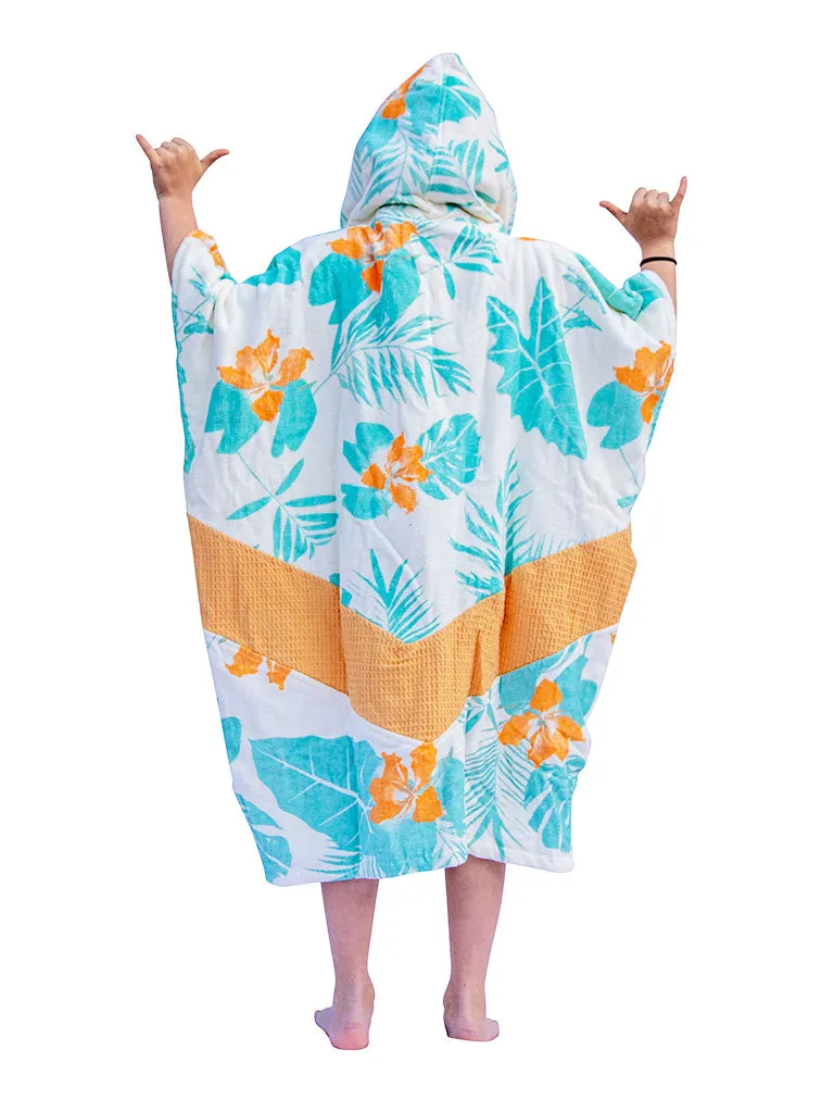 All-In Junior V Poncho Exotic Flowers Surf Poncho