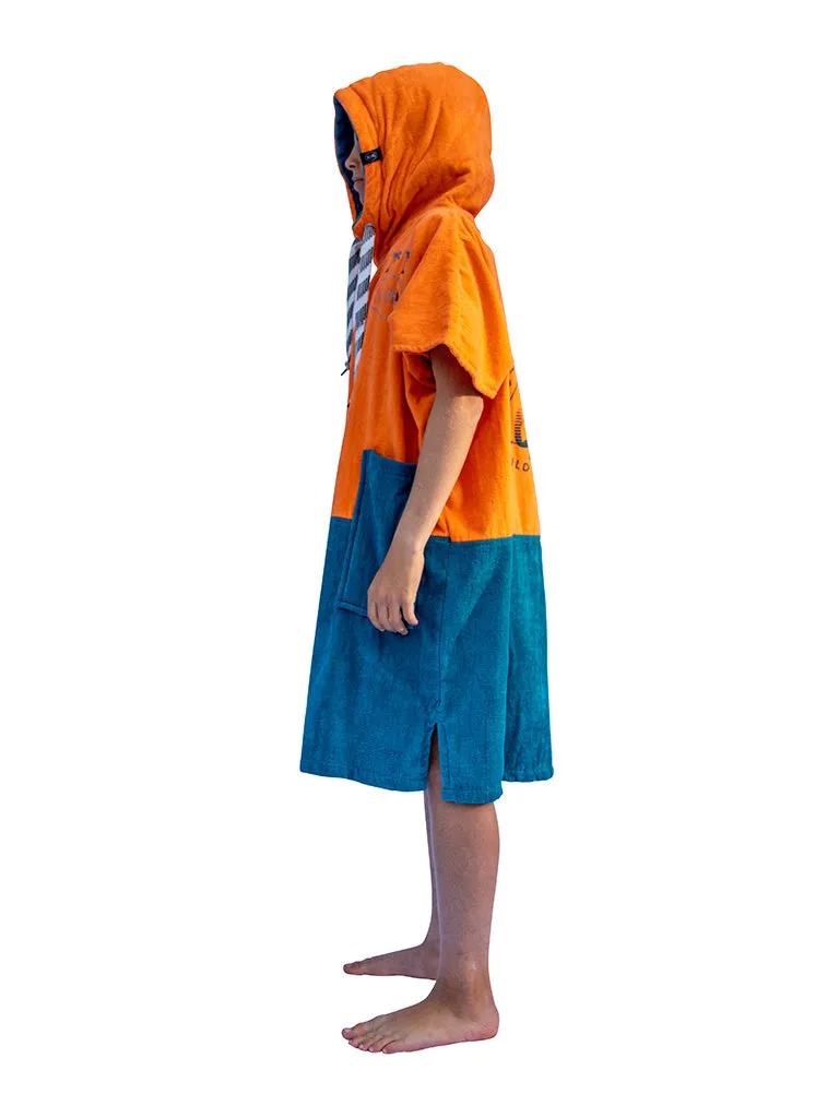 All-In Junior V Poncho Tiger Orange Surf Poncho