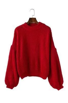 Autumn And Winter Lantern Sleeves Loose Sweater