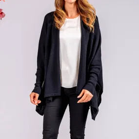 Black Cashmere Sleeved Cape