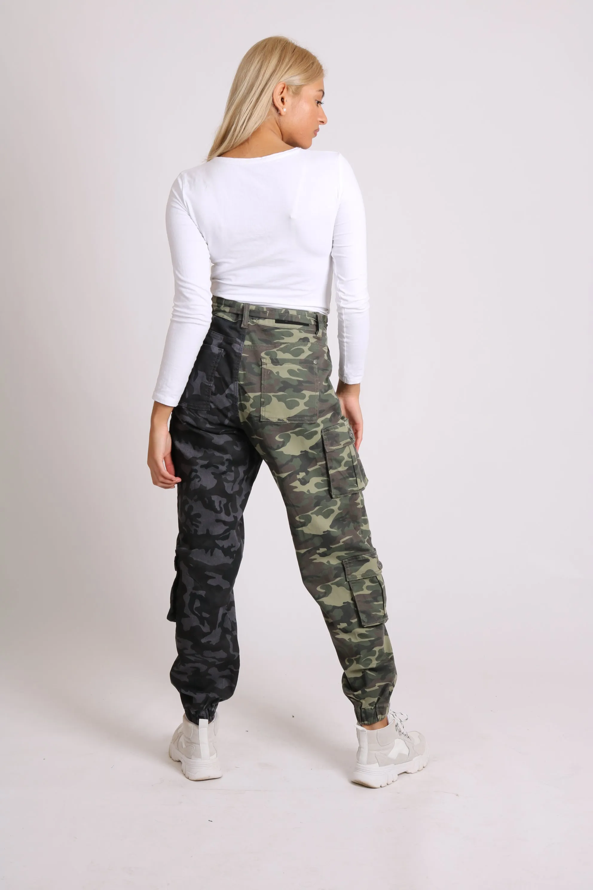 Boyfriend Cargo Trouser In Split Camo