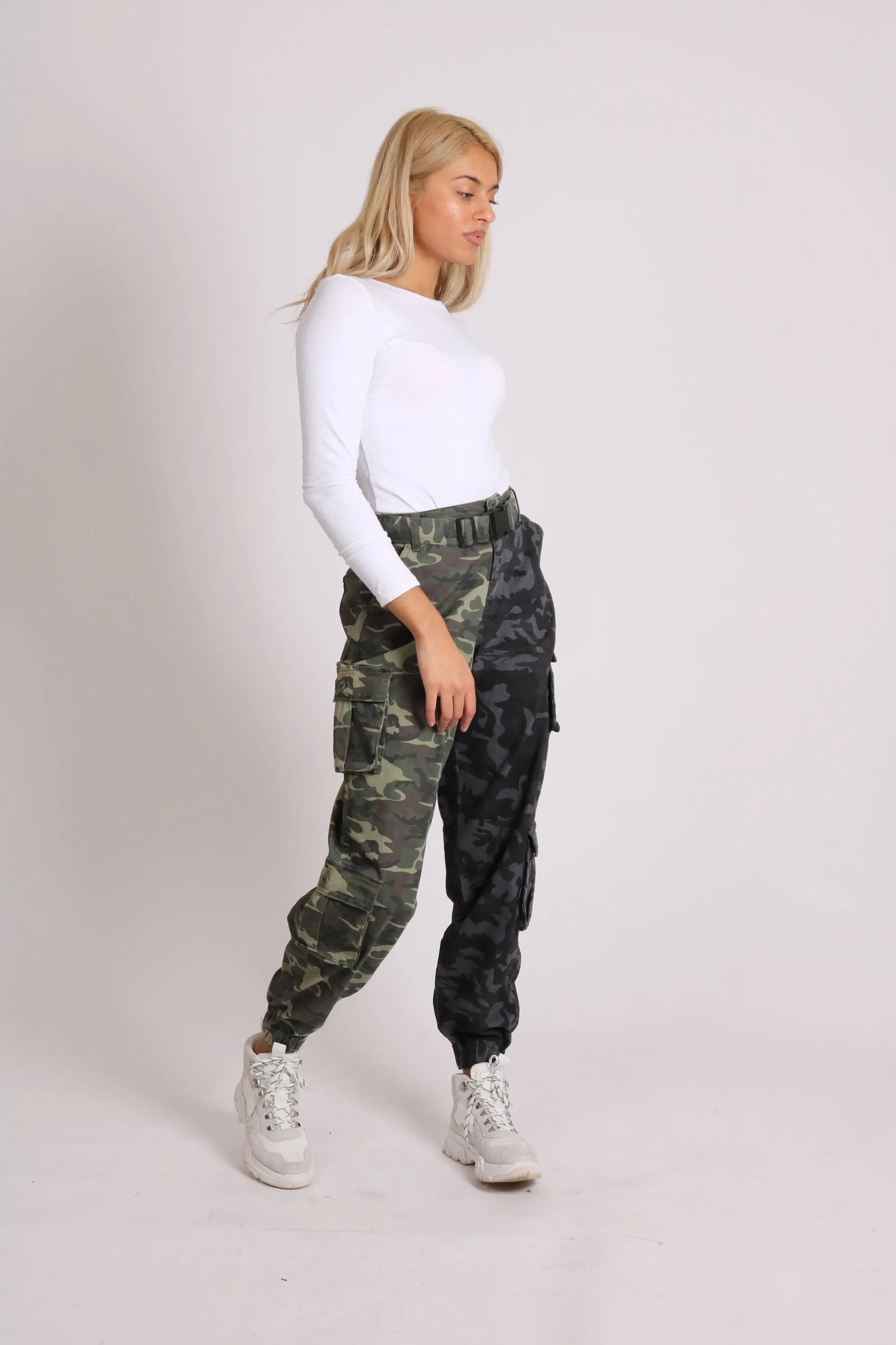 Boyfriend Cargo Trouser In Split Camo