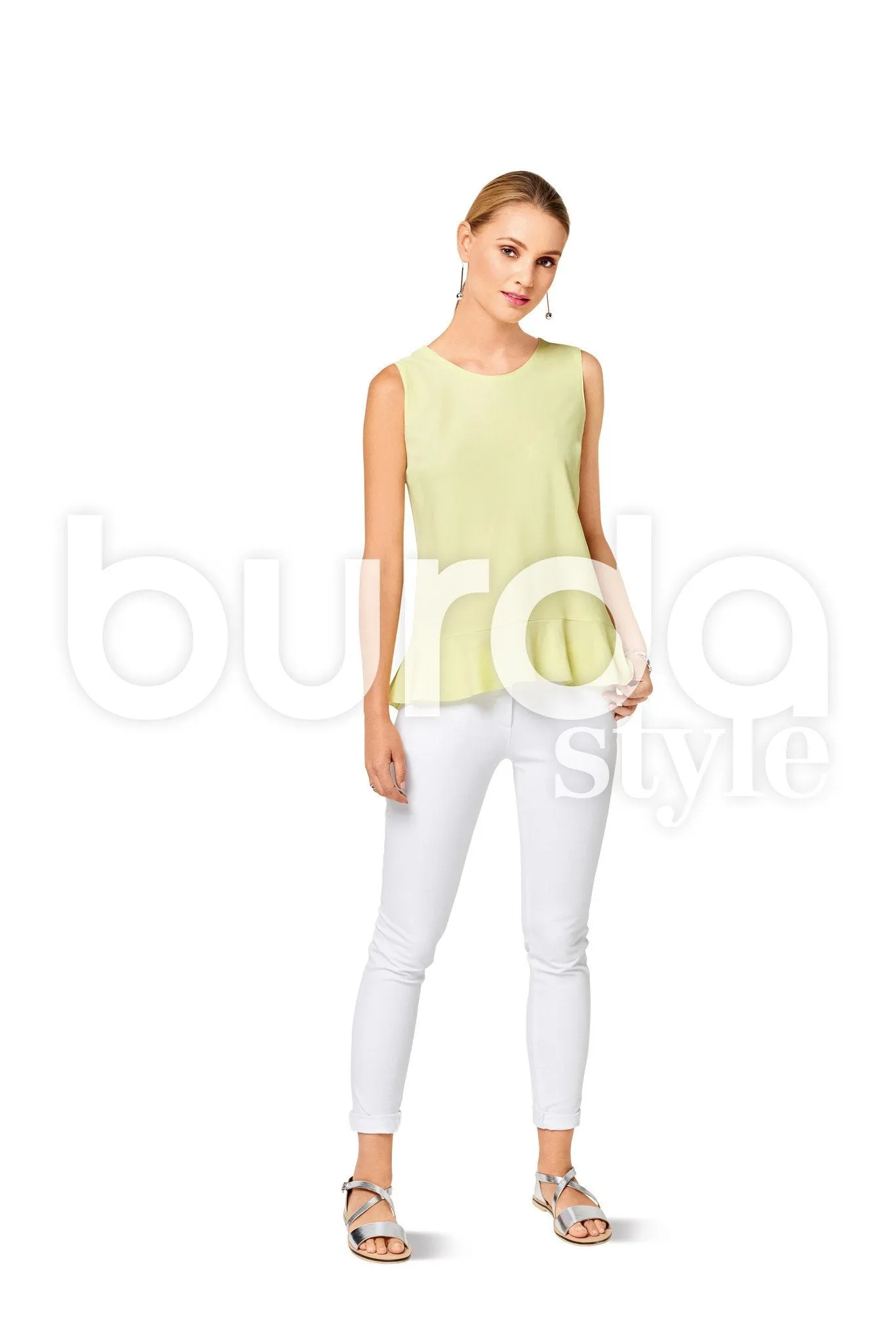 Burda Style Pattern 6501 Misses’ Top with Flounce