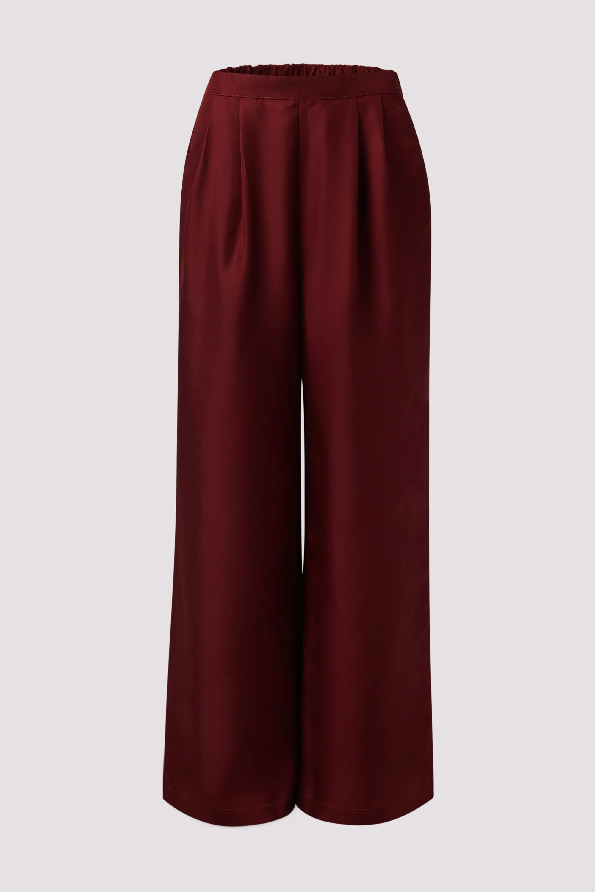 Burgundy Isola Silk Pants