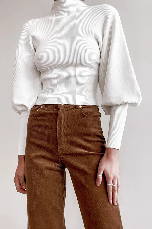 Casual & Stylish Classic Solid Patchwork Turtleneck Tops Sweater