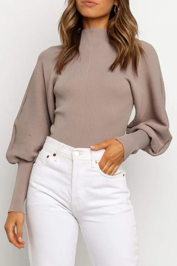 Casual & Stylish Classic Solid Patchwork Turtleneck Tops Sweater