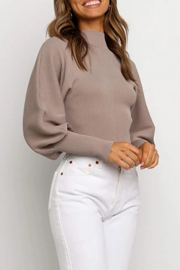 Casual & Stylish Classic Solid Patchwork Turtleneck Tops Sweater