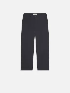 Cotton Relaxed Trousers -- Dark Navy