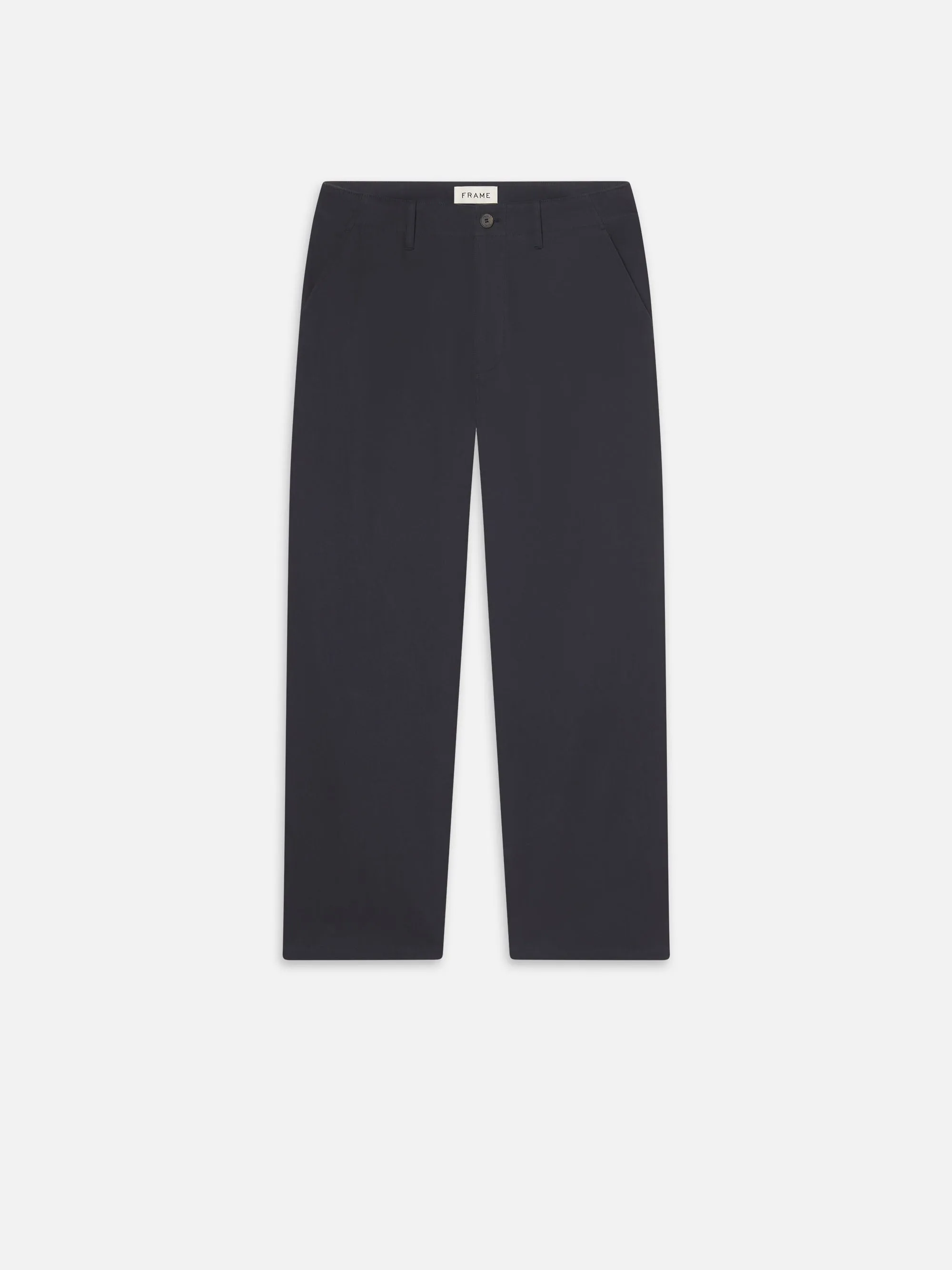 Cotton Relaxed Trousers -- Dark Navy