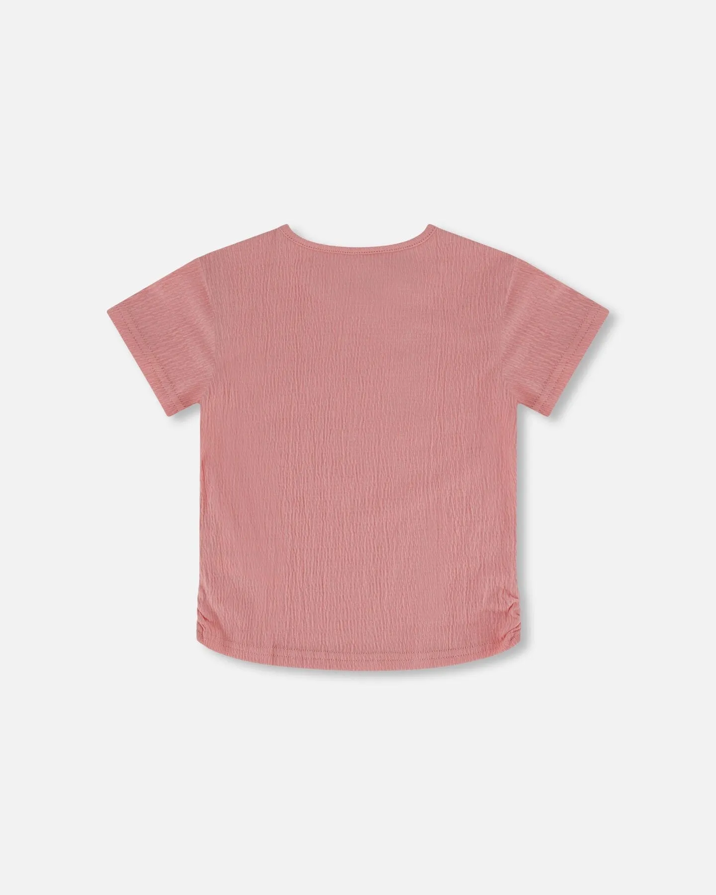 Crinkle Jersey Top Silver Pink