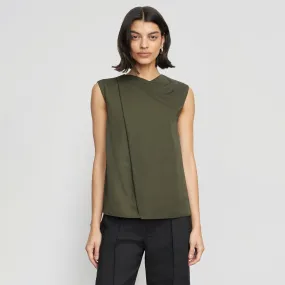 Juni Wrap-Neck Sleeveless Blouse