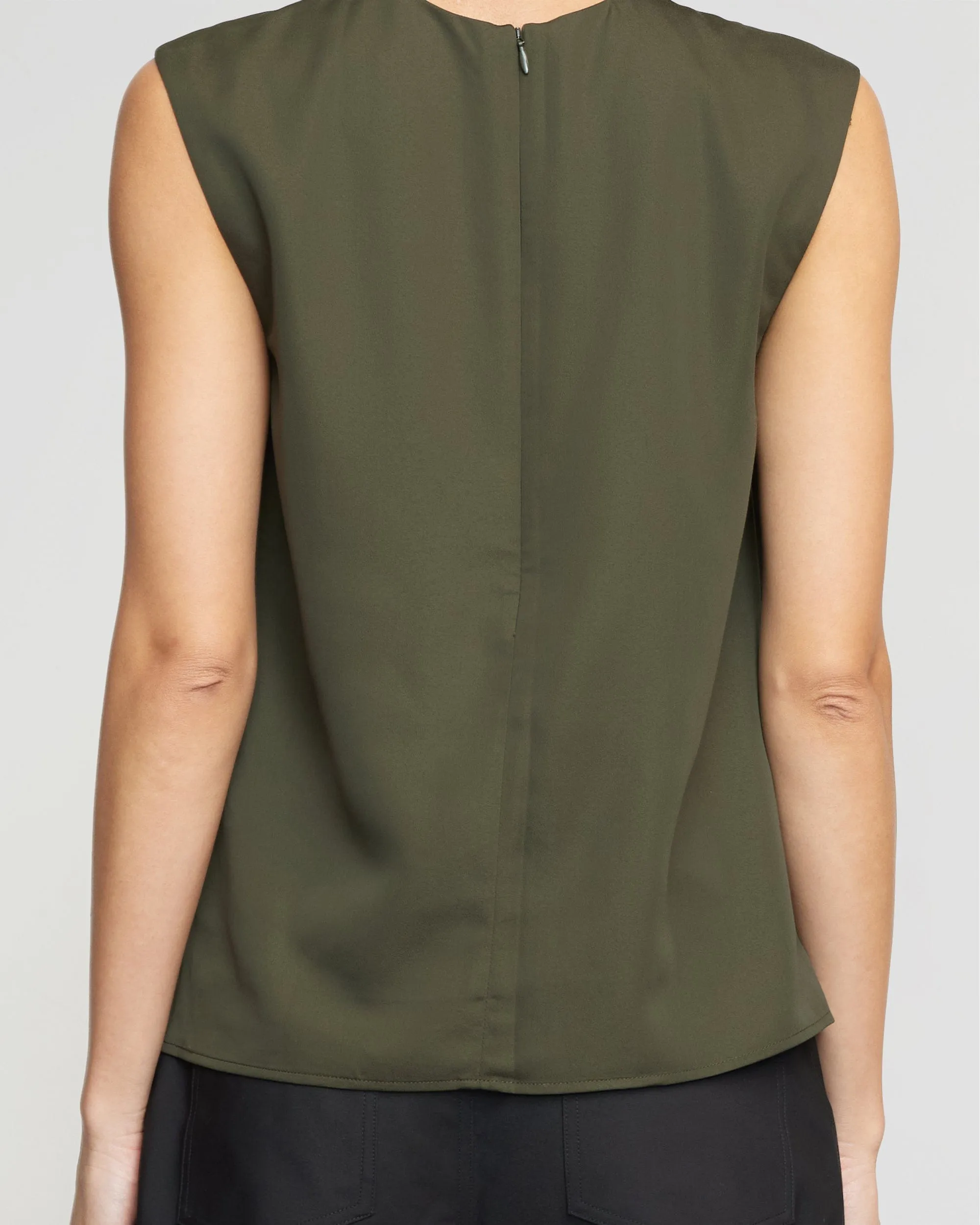 Juni Wrap-Neck Sleeveless Blouse