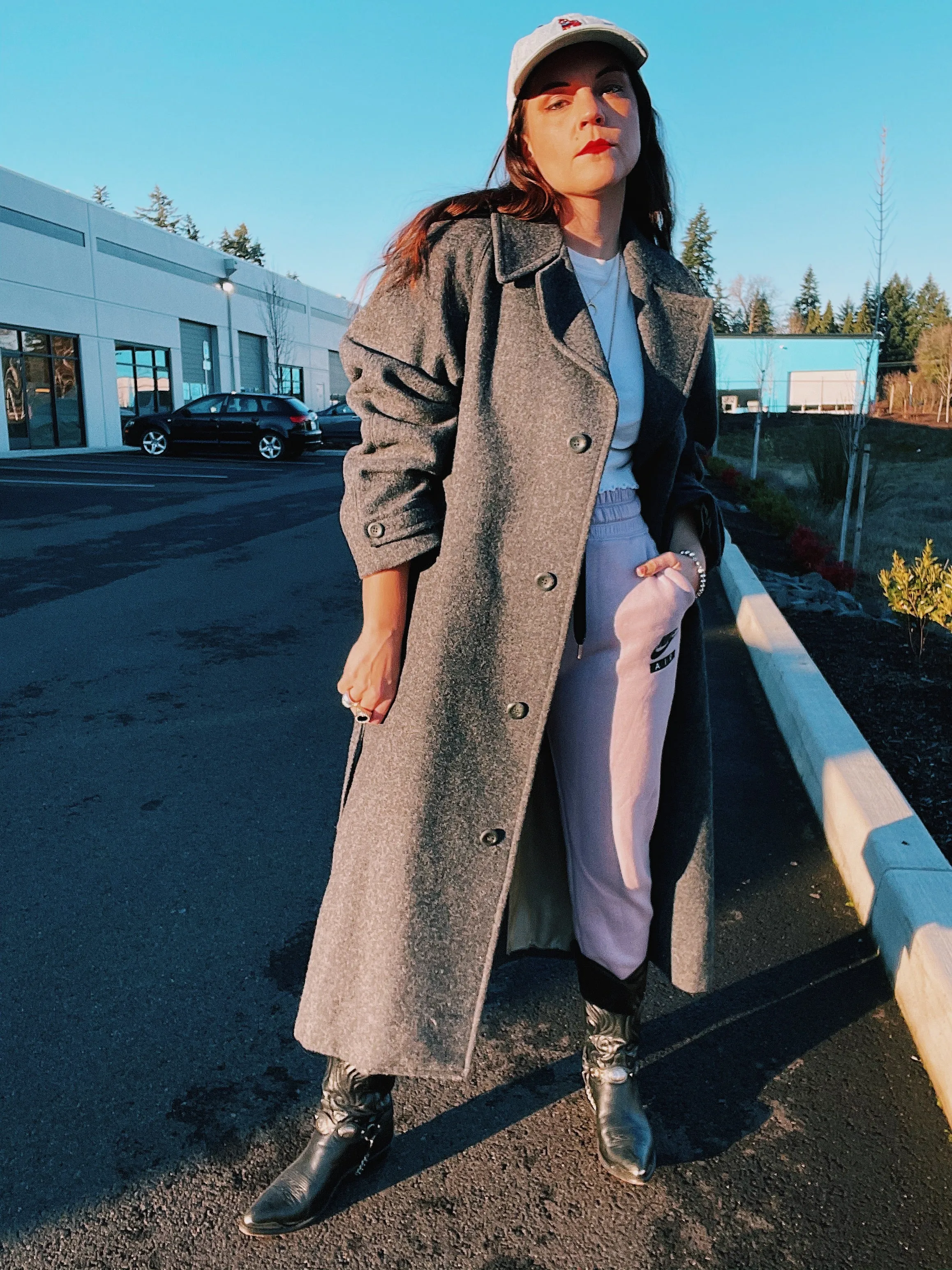 Long Pendleton Wool Trench Coat