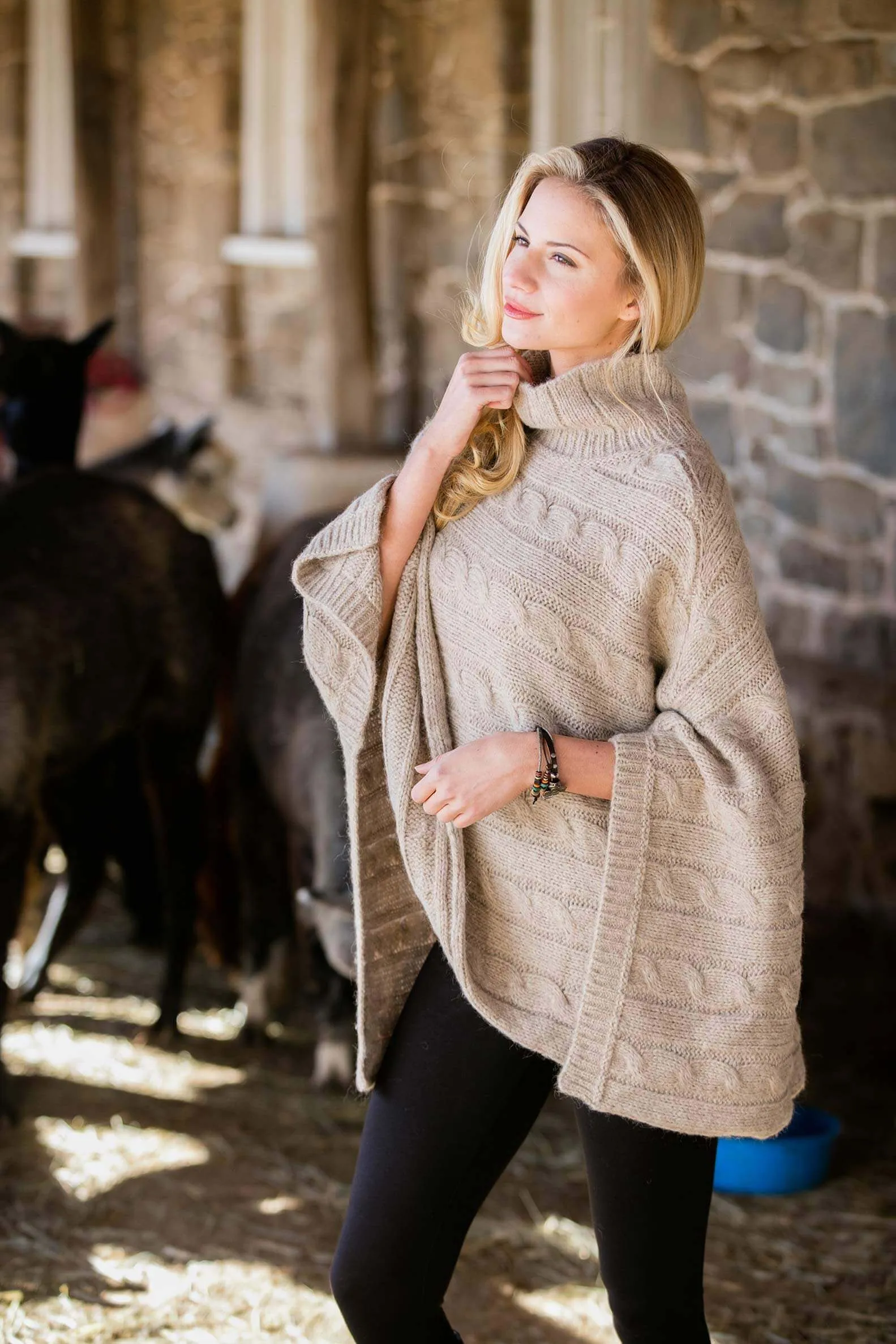 Lucia Cables Poncho