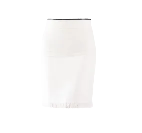 Luxe White Mini Tweed Skirt