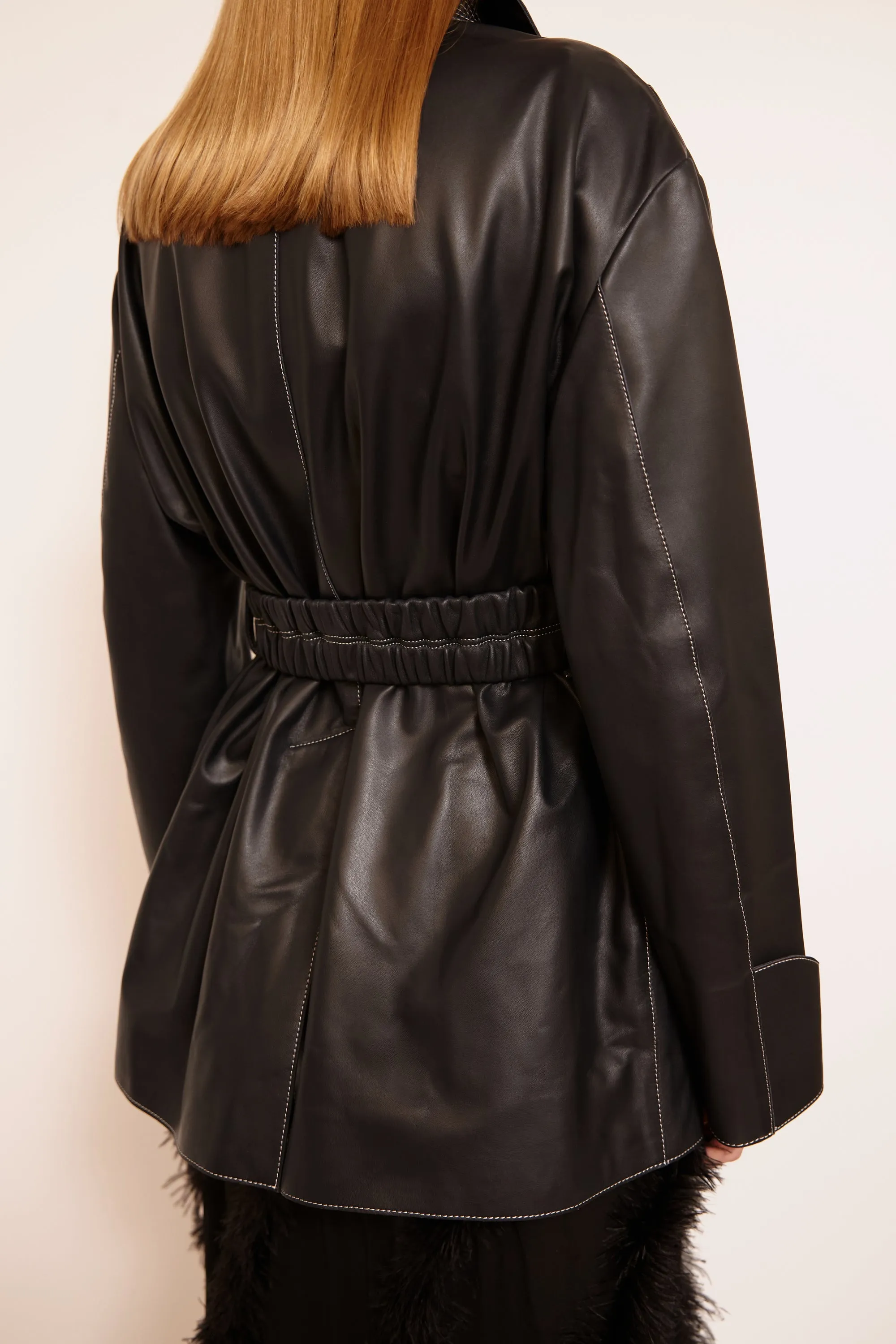 MATTHIEU LEATHER BLAZER