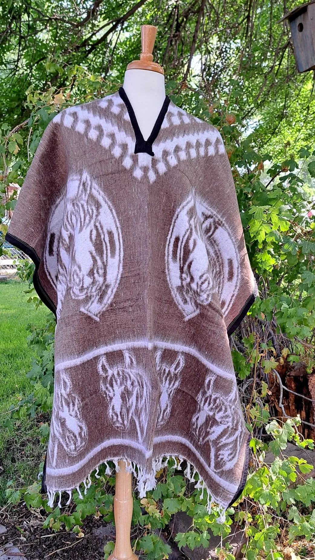 Mexican Warm Poncho-Gaban