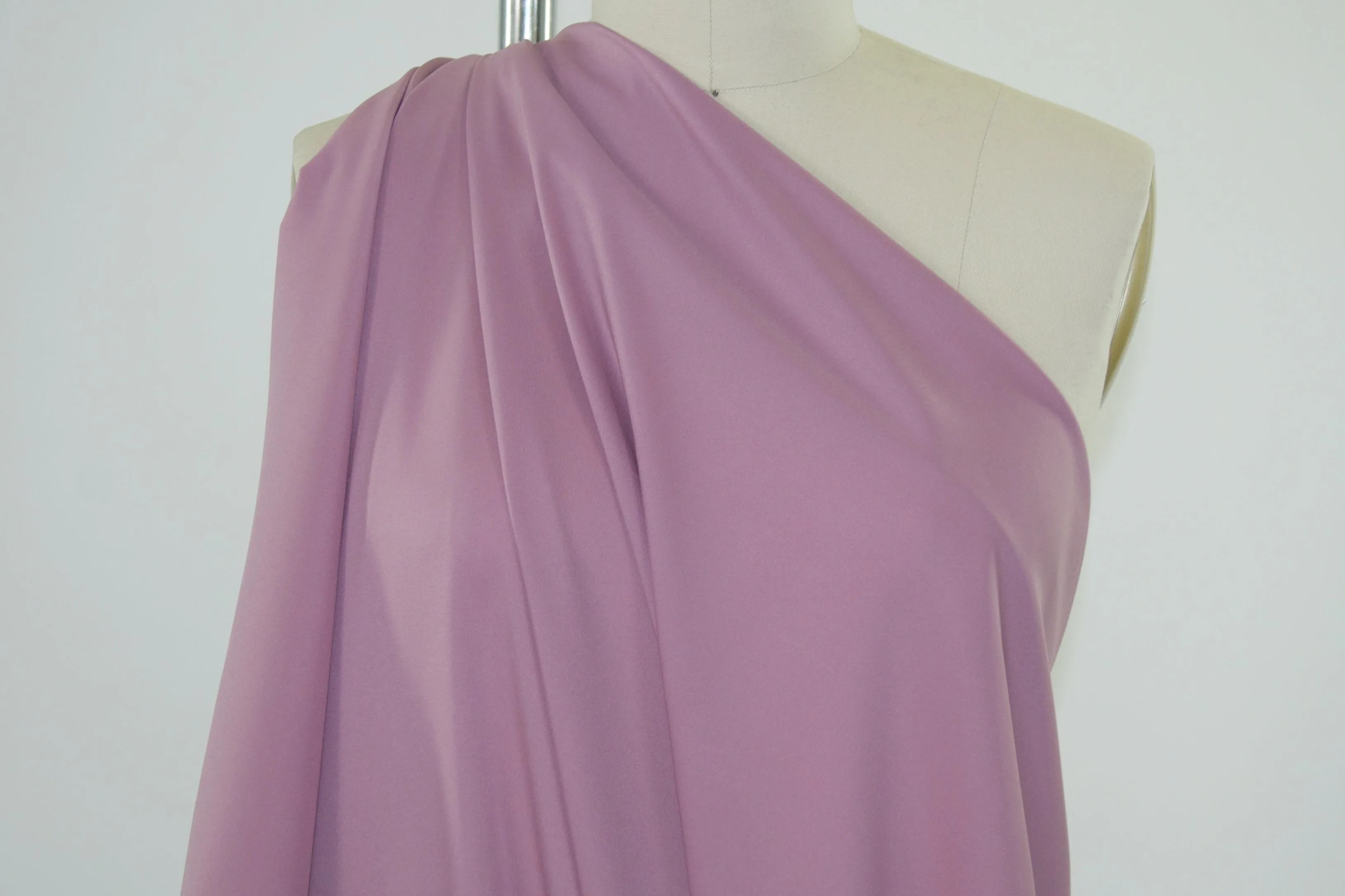 NY Designer Stretch Pongee Lining - Pink Lilac