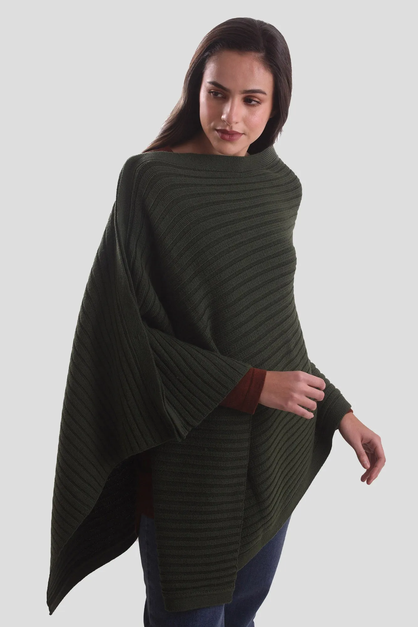 Olive Green Multifunctional Poncho