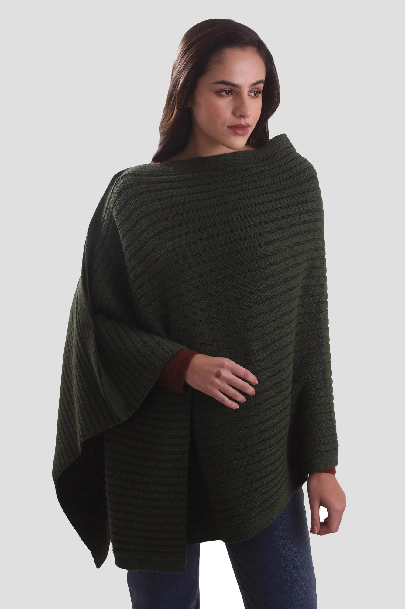 Olive Green Multifunctional Poncho