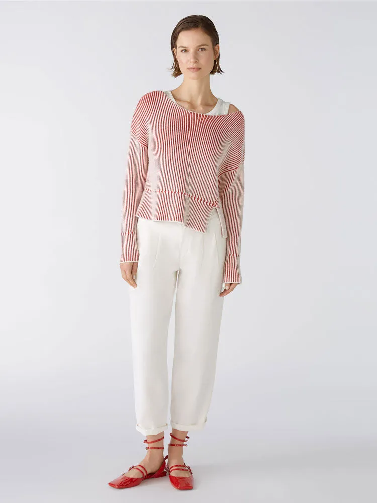 Oui The Relaxed Trousers Off White