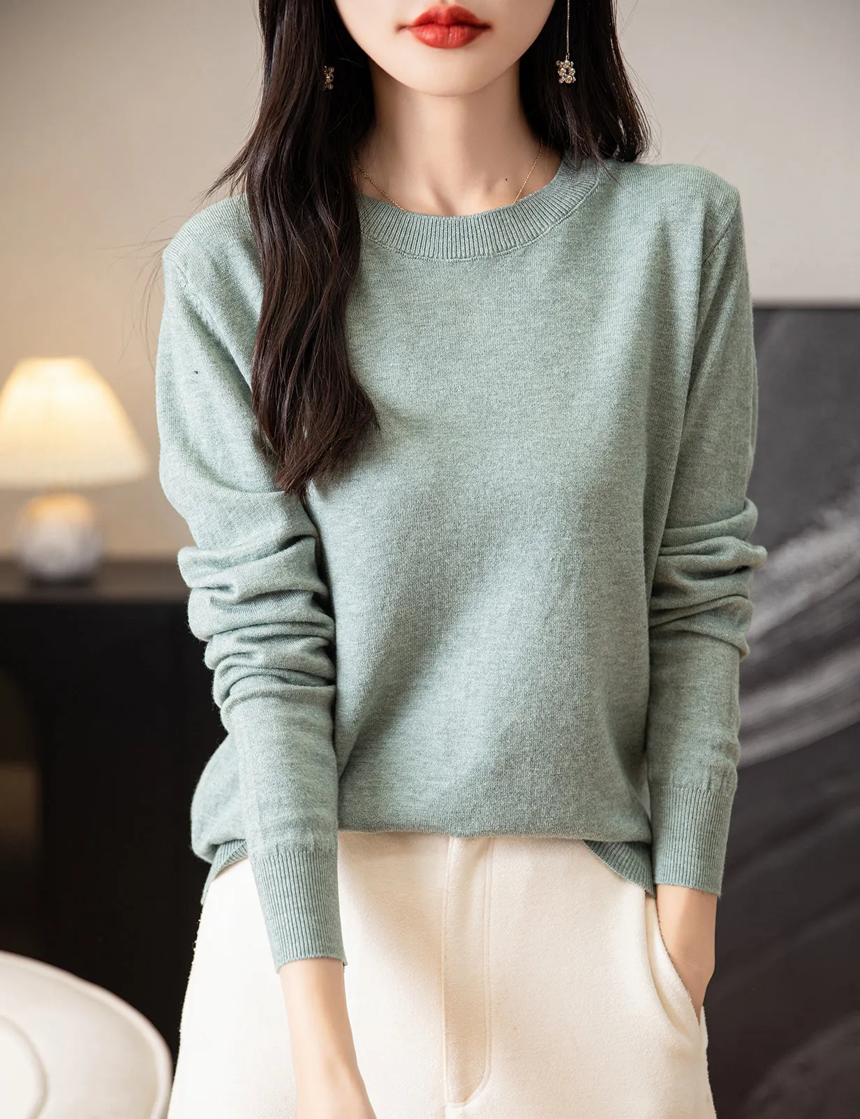 Patti O Neck Woman Sweater