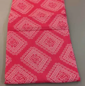 Pink Traditional Bandhej Viscose Muslin Silk Fabric