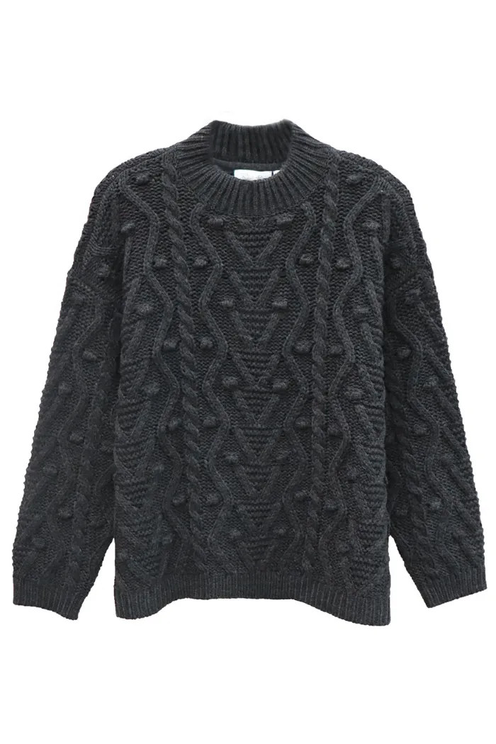 Pom Mock Neck Sweater