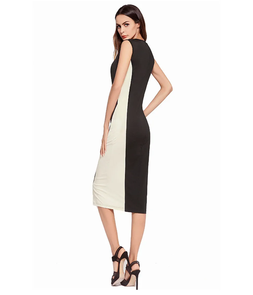 Professional Women's Slim Sleeveless Bodycon Dress