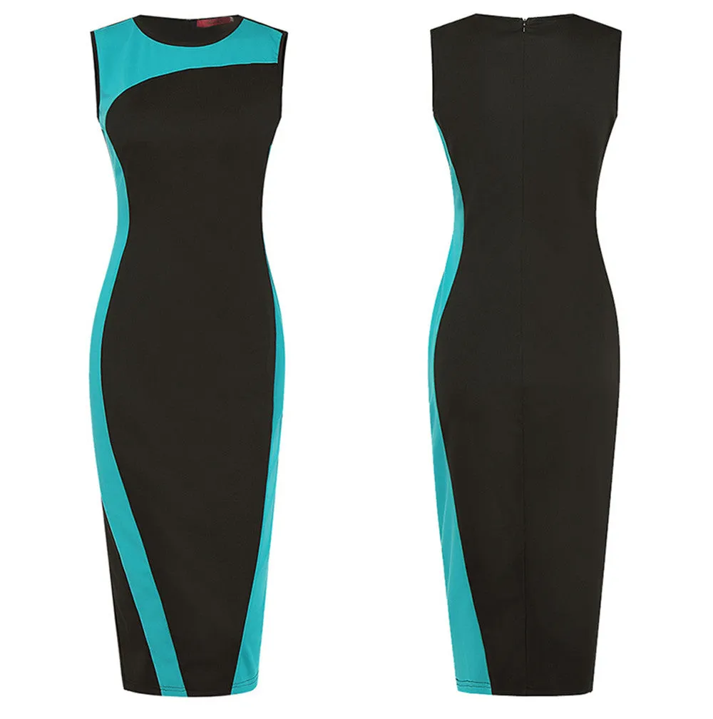 Professional Women's Slim Sleeveless Bodycon Dress