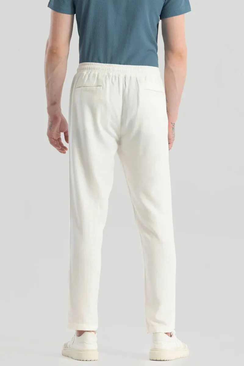 Ragna Cream Plain Relaxed Fit Joggers