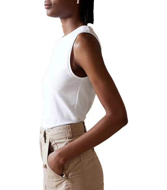 Refined Cotton Tank White