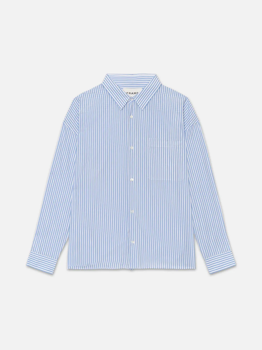 Relaxed Blue Striped Shirt -- Blue Stripe