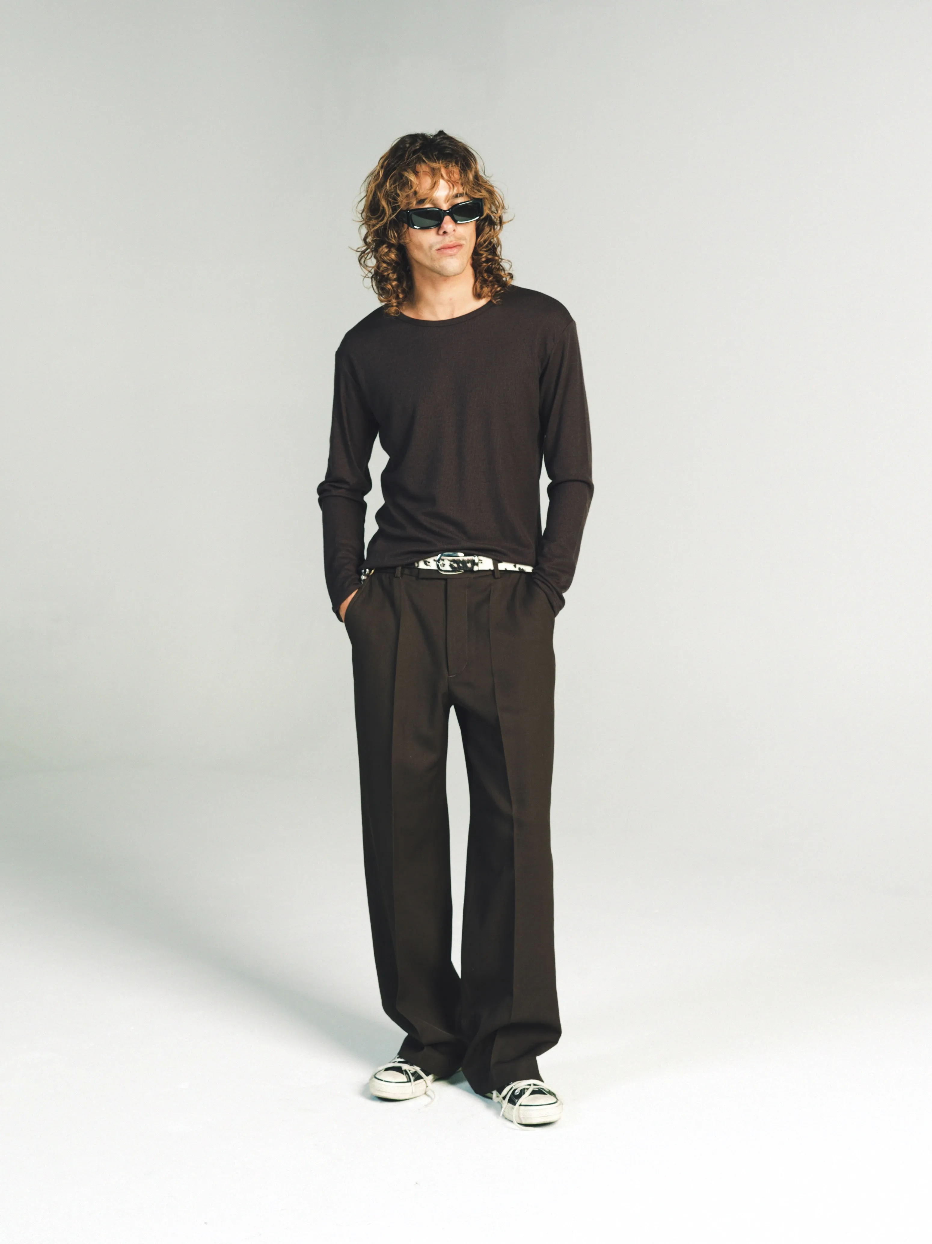 RELAXED PRIMO TROUSERS | BROWN