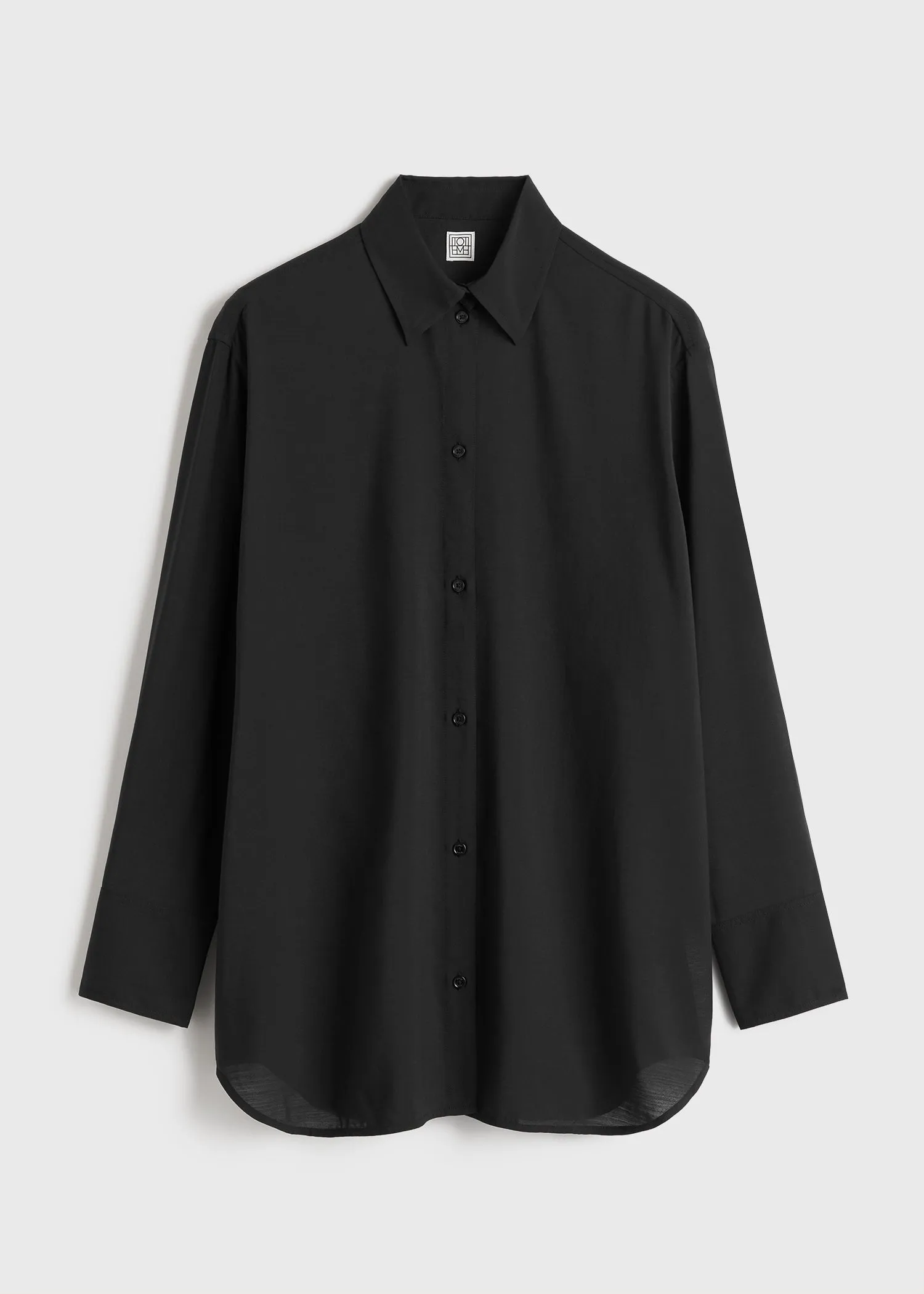 Relaxed voile shirt black