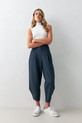 Setre Relaxed Cut Trousers With Leg Detail Petrol