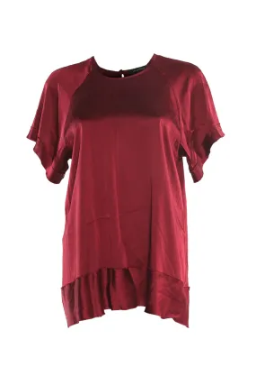 Silk Slip Top in Burgundy