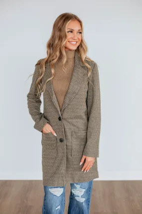 Staying Stylish Houndstooth Coat