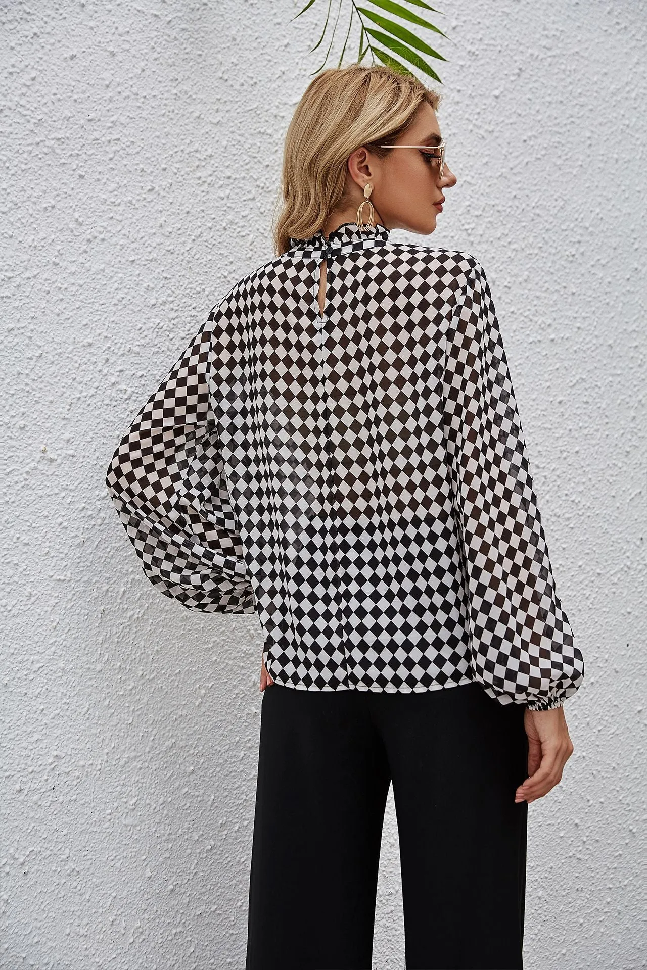 Stylish Gingham Wholesale Women Top